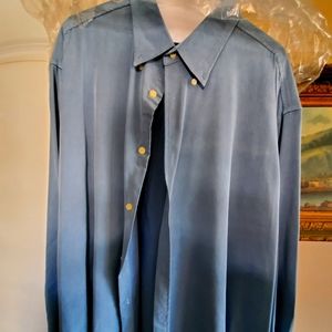 Greg Norman, button down, Xl, blue